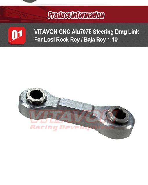 VITAVON Redesigned CNC Alu#7075 Steering Bell Crank For Losi - Foto 11