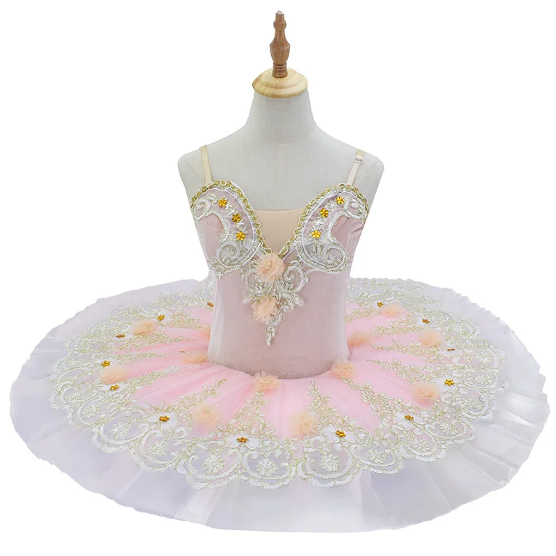 

2023 Children White Swan Lake Ballet Costume Kids Dress Professional Ballet Tutu Pancake Girls Feather Ballerine Tutu Skirts