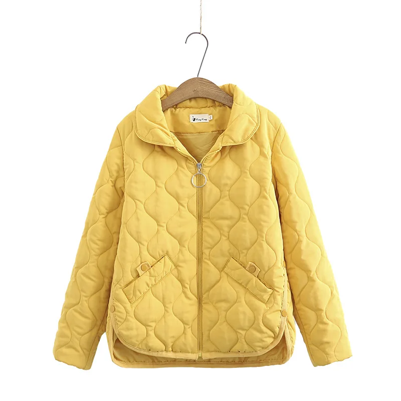 معطف مبطن دافئ للنساء ، باركاس حجم كبير ، سترة مبط...