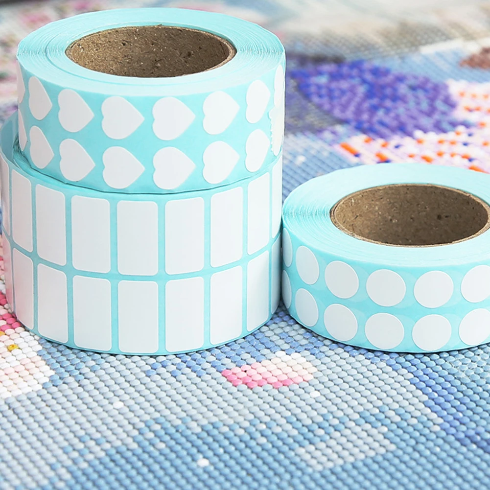 3000 Pieces Diamond Painting Labels Self Adhesive Storage Containers Labels Art Accessories Blank Labels Supplies for DIY Office