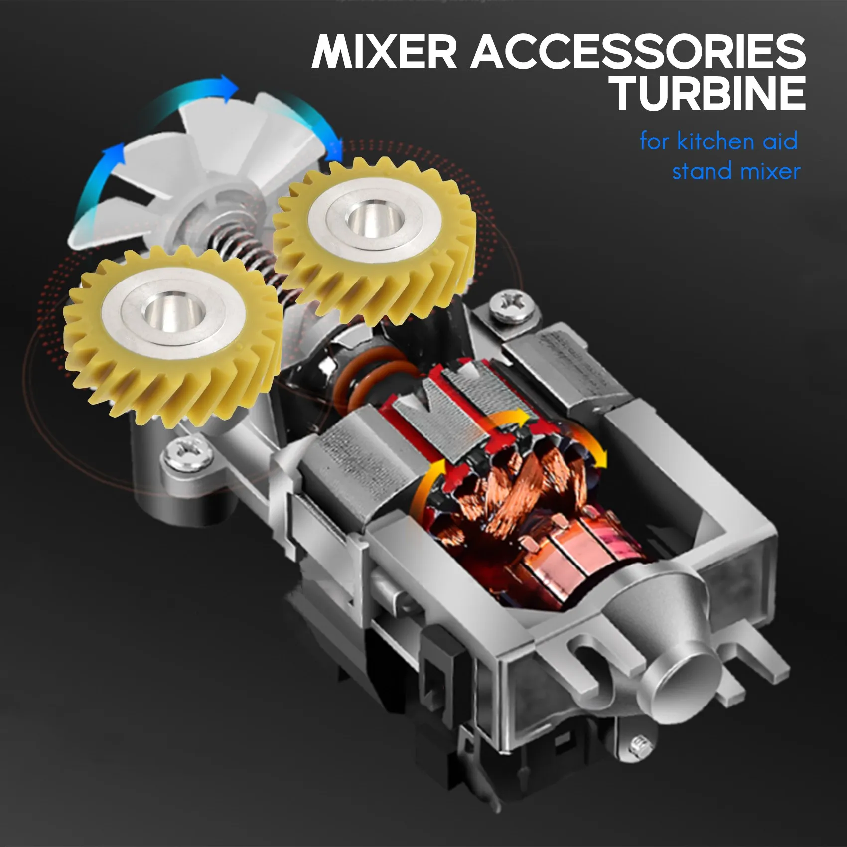 W10112253 Mixer Worm Gear Replacement Part Perfectly Fit for KitchenAid Mixers-Replaces 4162897 4169830 AP4295669 mixer accessories