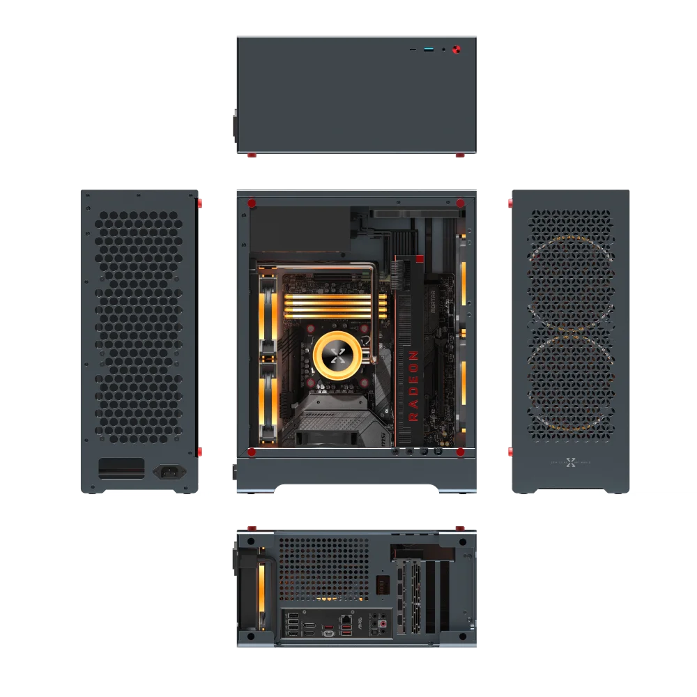 （NEW）ZZAW C1 MATX Case for PC Desktop Computer DIY Installation Aluminum Alloy Chassis ATX Power Supply 240 280 Water Cooled