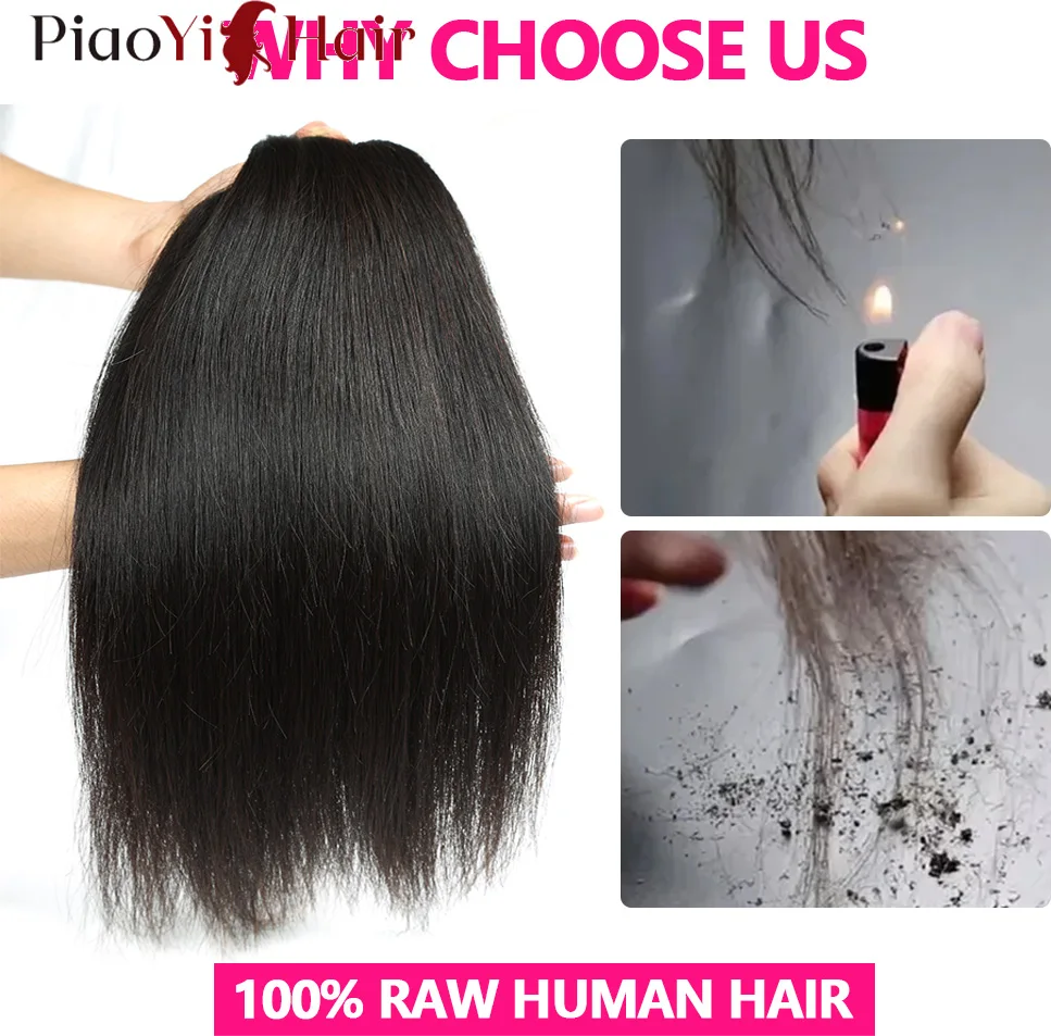 12A Straight Human Hair Bundles 100% Raw Human Hair Bundles 20 22 24Inch Unprocessed Virgin Human Hair Extension Top Quality 2