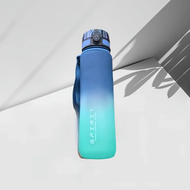 Large Capacity Motivational Sports Bottle - Leak-Proof & Reusable