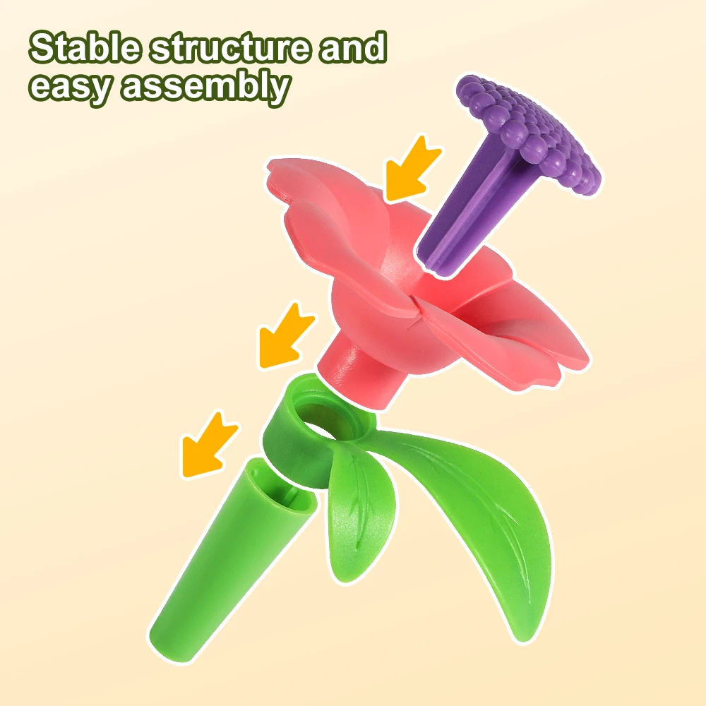 Building Blocks Toys Educational Garden Toy STEM Flower Garden Building Toy for Preschoolers-Educational Activity and Gift for Holidays and Birthdays