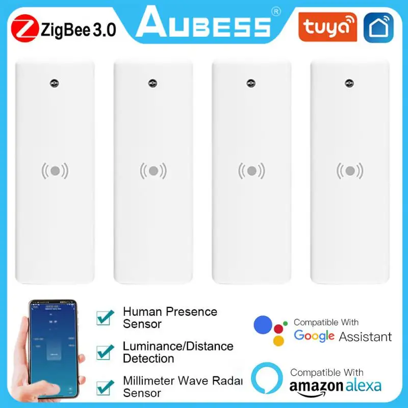 

AUBESS Zigbee Mmwave Radar Human Sensor Tuya Smart Presence Detector Distance Light Sensor For Smart Home Automation