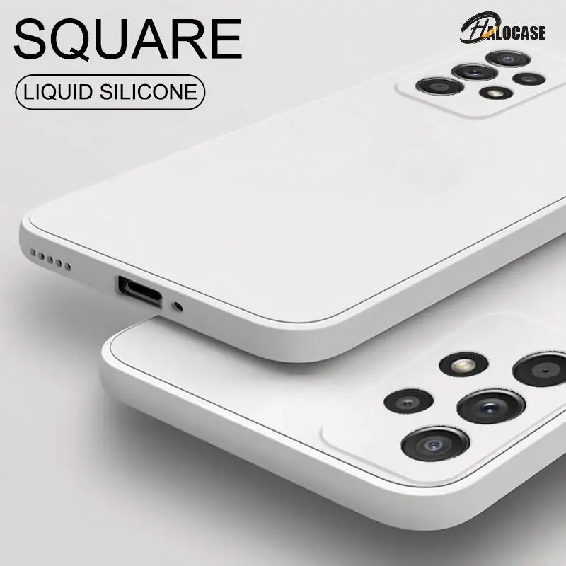Custodia morbida in silicone liquido quadrato per Xiaomi Redmi Note 10 9 8 7 Pro 9S Redmi K40 K20 9A Mi 11 10 10T Pro Lite 9 SE Poco_voghion.com