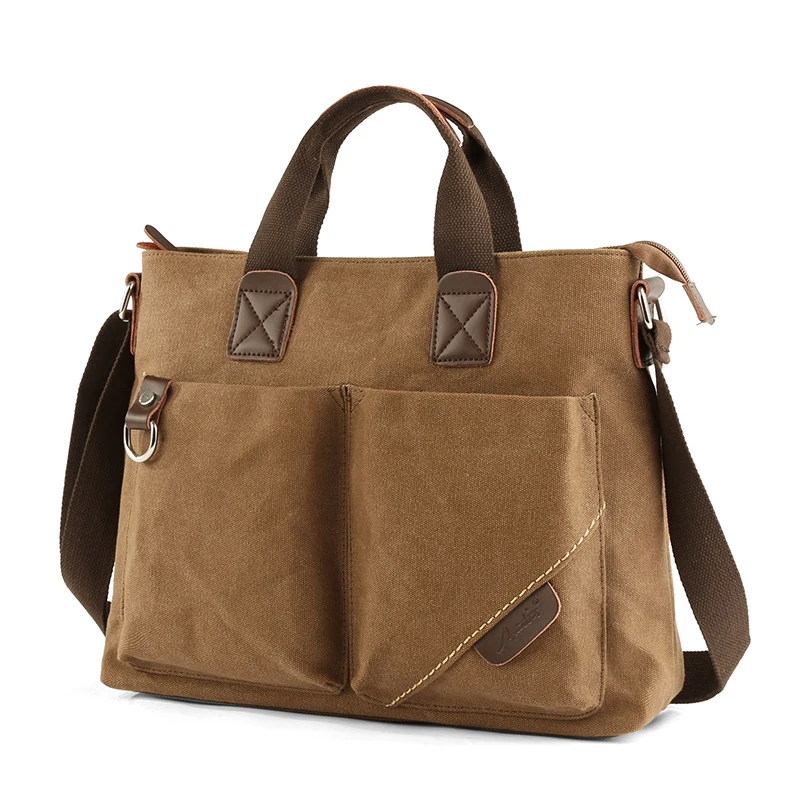 Mala de Couro Lavável para Homens Mala de Viagem Bolsala do Ombro do Mensageiro Bolsa Casual Grande Bolsas para Laptop de Negócios