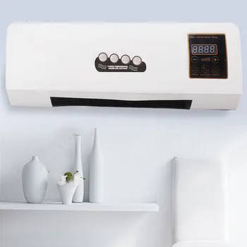 Wall Mounted Air Conditioning Hot Fan 10m Remote Control 1800W Air Conditioner Heater for Bedroom
