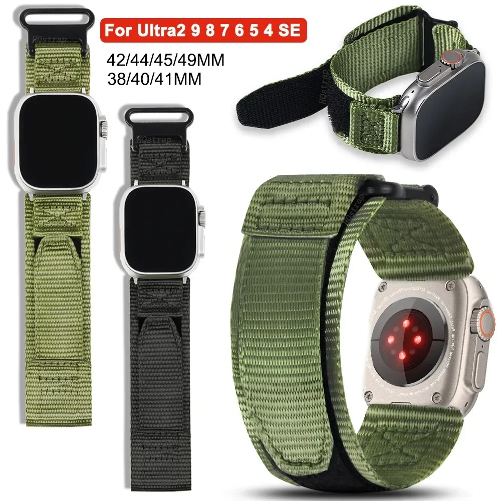 Cinturino In Nylon Morbido Per Cinturino Apple Watch Ultra 2 49Mm 45Mm 44Mm 42Mm Cinturini Sportivi Per Iwatch Series 9 8 7 6 5 4 Se 3 Bracciale Loop