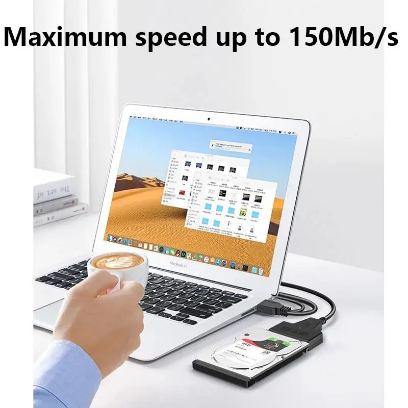 Disco Rígido Externo do Cd-rom Optical Ssd Hdd Dual Usb 3.0 a Sata2.012v2a Cabo de Dados do Adaptador 2.5 3.5 Conversor do Disco Rígido do Desktop - Imagem 2