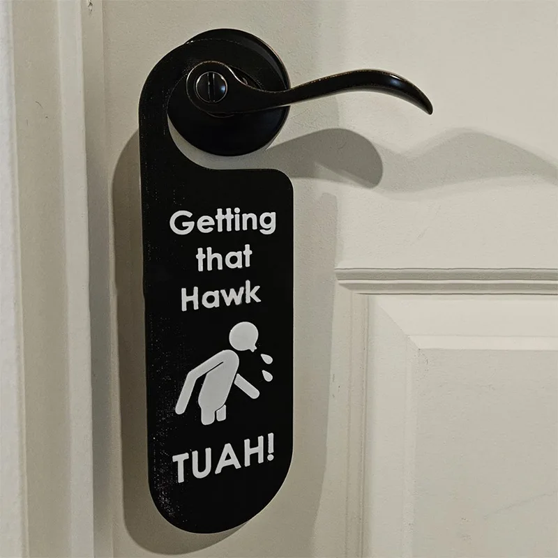 Door Handle Hook Hawk Tuah Spit On That Thang Interesting Acrylic Door Handle Hook Funny Door-knob Hanger Fashionable Room Decoration Posters
