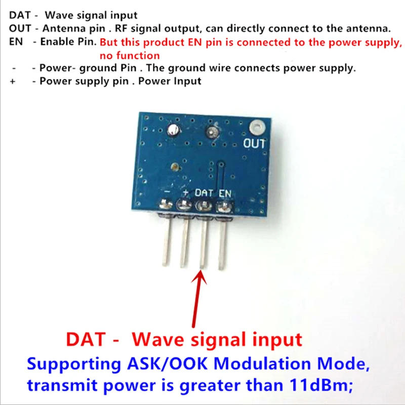 1Set RF module 433mhz superheterodyne receiver and transmitter kit for arduino