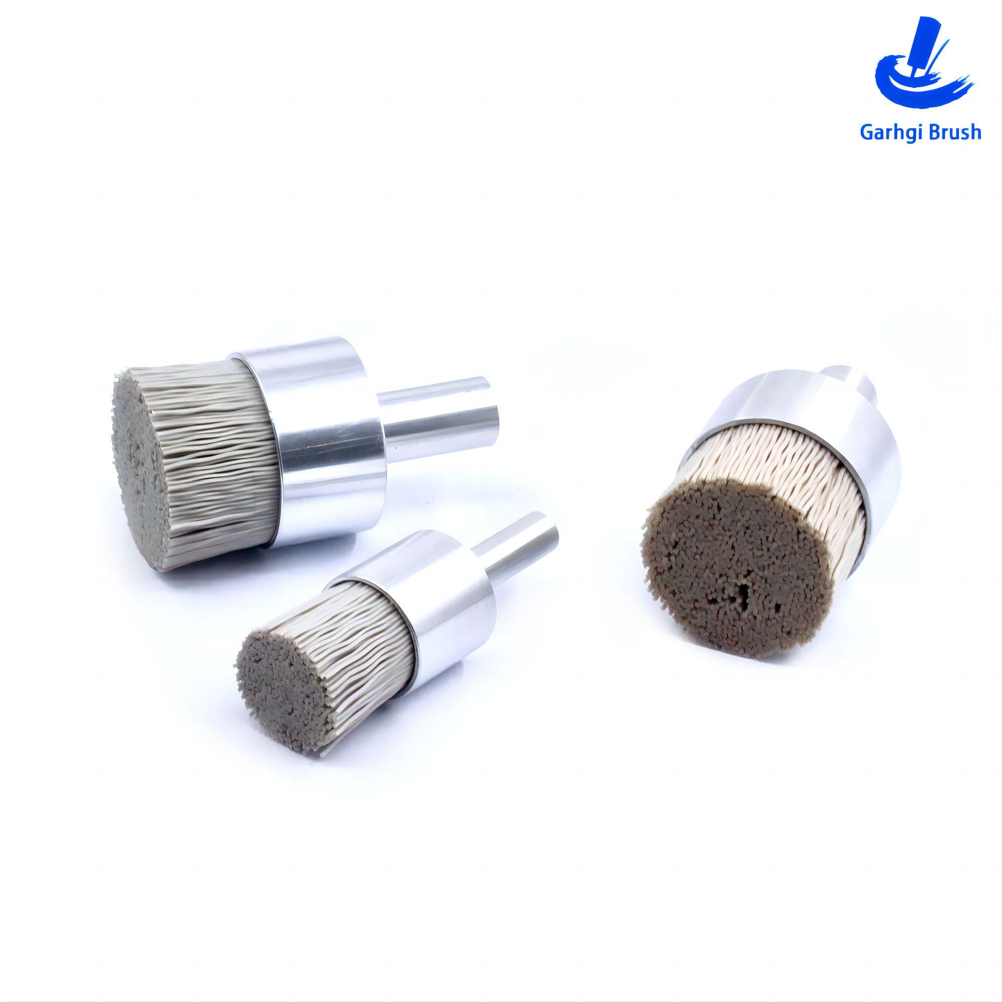 Aluminiumoxid-Schleif-Nylon-Endbürste, industrielles Elektrowerkzeug, Drahtreinigung, weichere Metallrostrückstände, Entfernung von Entgraten, Farbstreifen – Detail 12
