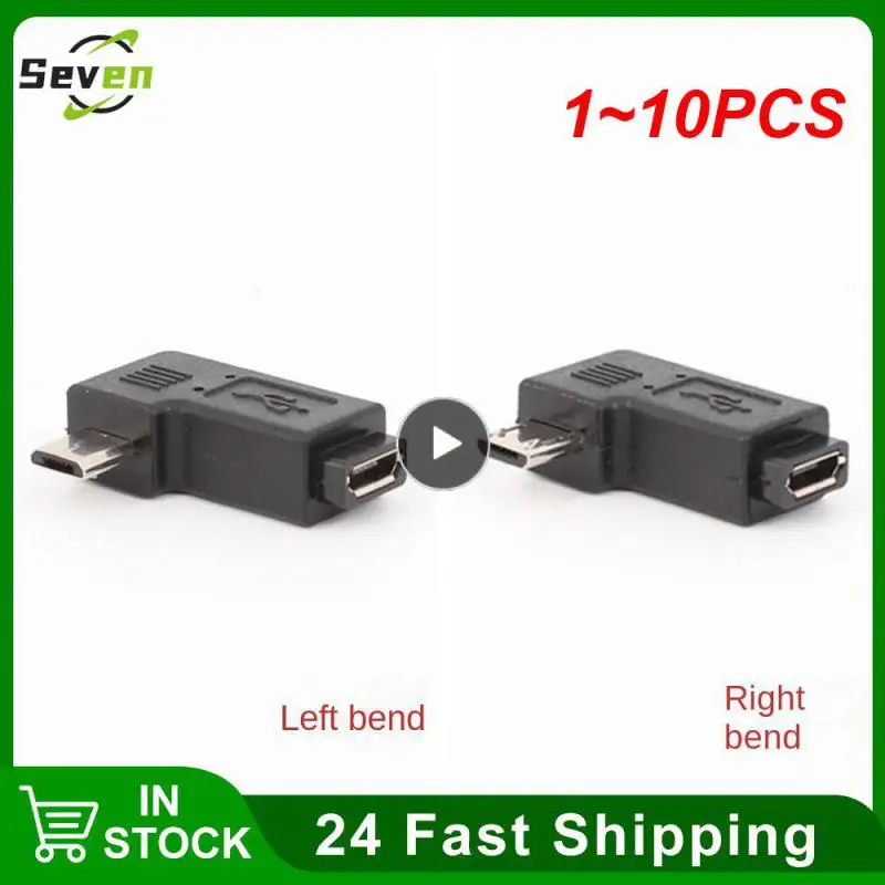 

1 ~ 10 шт. градусный левый и правый угловой мини-USB 5-контактный гнездовой адаптер для синхронизации данных Micro USB к мини-USB разъему