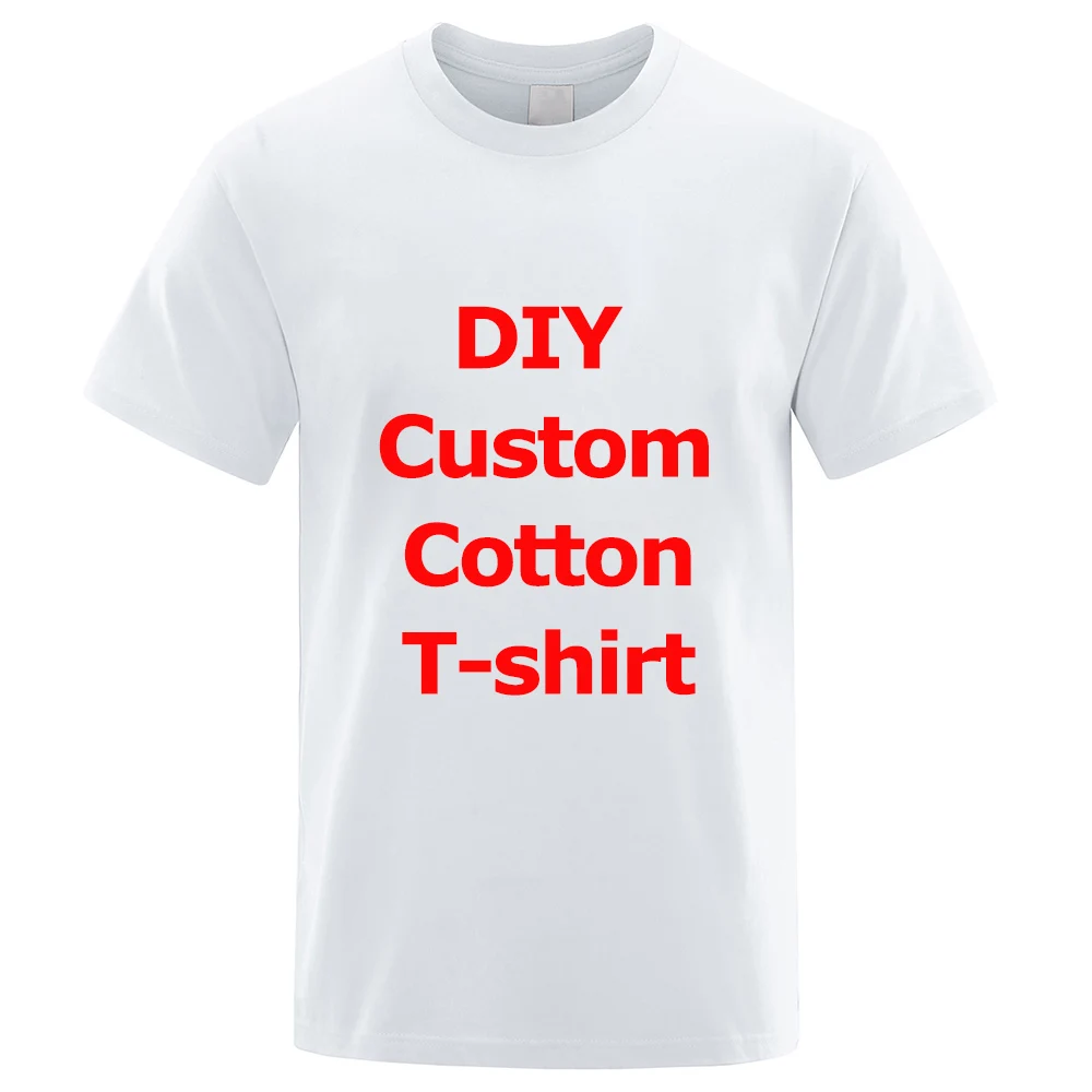 

CLOOCL DIY Customize 100% Cotton T-Shirts Send OWN Design Brand Logo/Picture Custom Cotton T-Shirts Casual Tops Drop Shipping