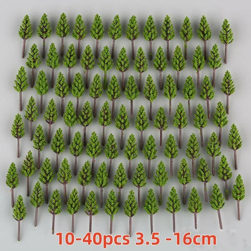 10/5/20pcs Pine Trees Model Green For Scale Railway Layout 15cm Miniature Sandtable Model Scenery DIY for home Building - 3