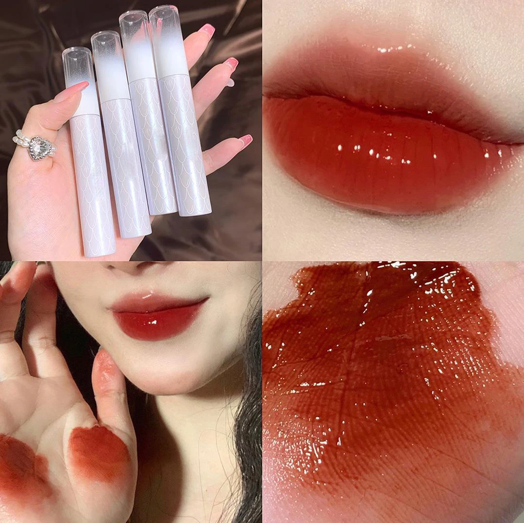 

Water Light Mermaid Mirror Lip Glaze Water Lipstick Female Avoiding Greasy Non Stick Cup Parity Students Lip Gloss Lip Gloss