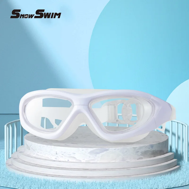 New Adult Large Frame Myopia Swimming Goggles Silicone Waterproof  Anti-fog Swim Goggles Men Swimming Glasses 2