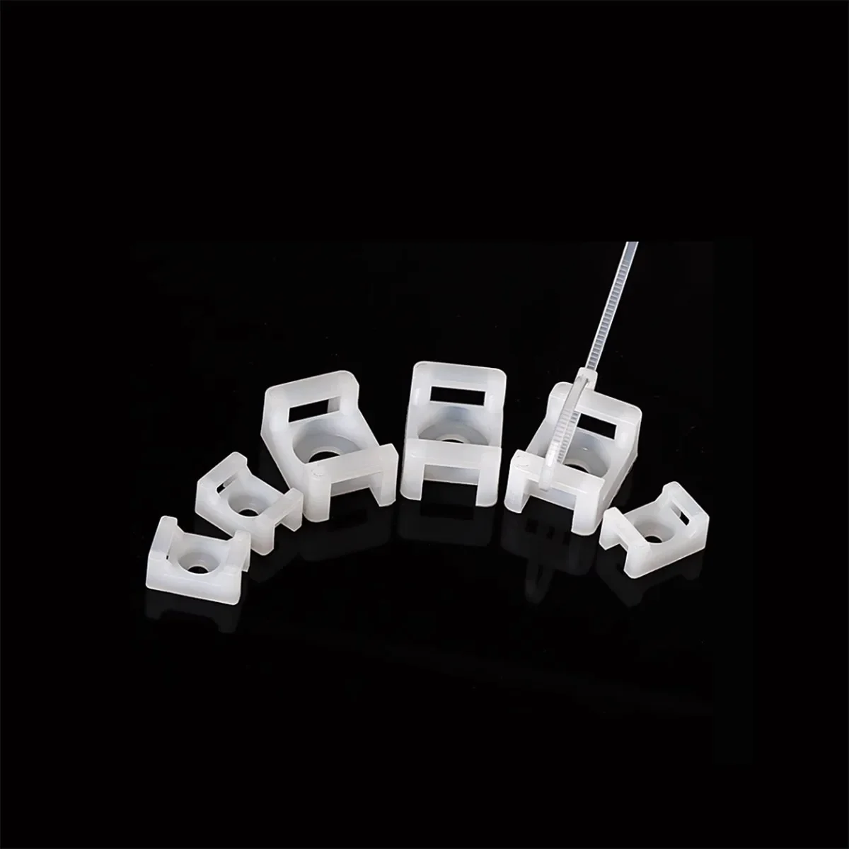 Saddle Shaped Wire Tie Fixed Seat Cable Organizer Screw Hole Type Cable Bundle Clamp HC Series