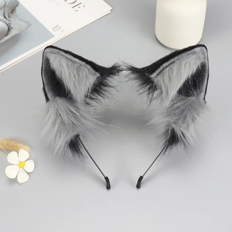 

Fur Cats Ears Kawaii Simulated Animal Ears Anime Cosplay Headwear Furry Lolita Costume Headband Pet Props Halloween Accessories