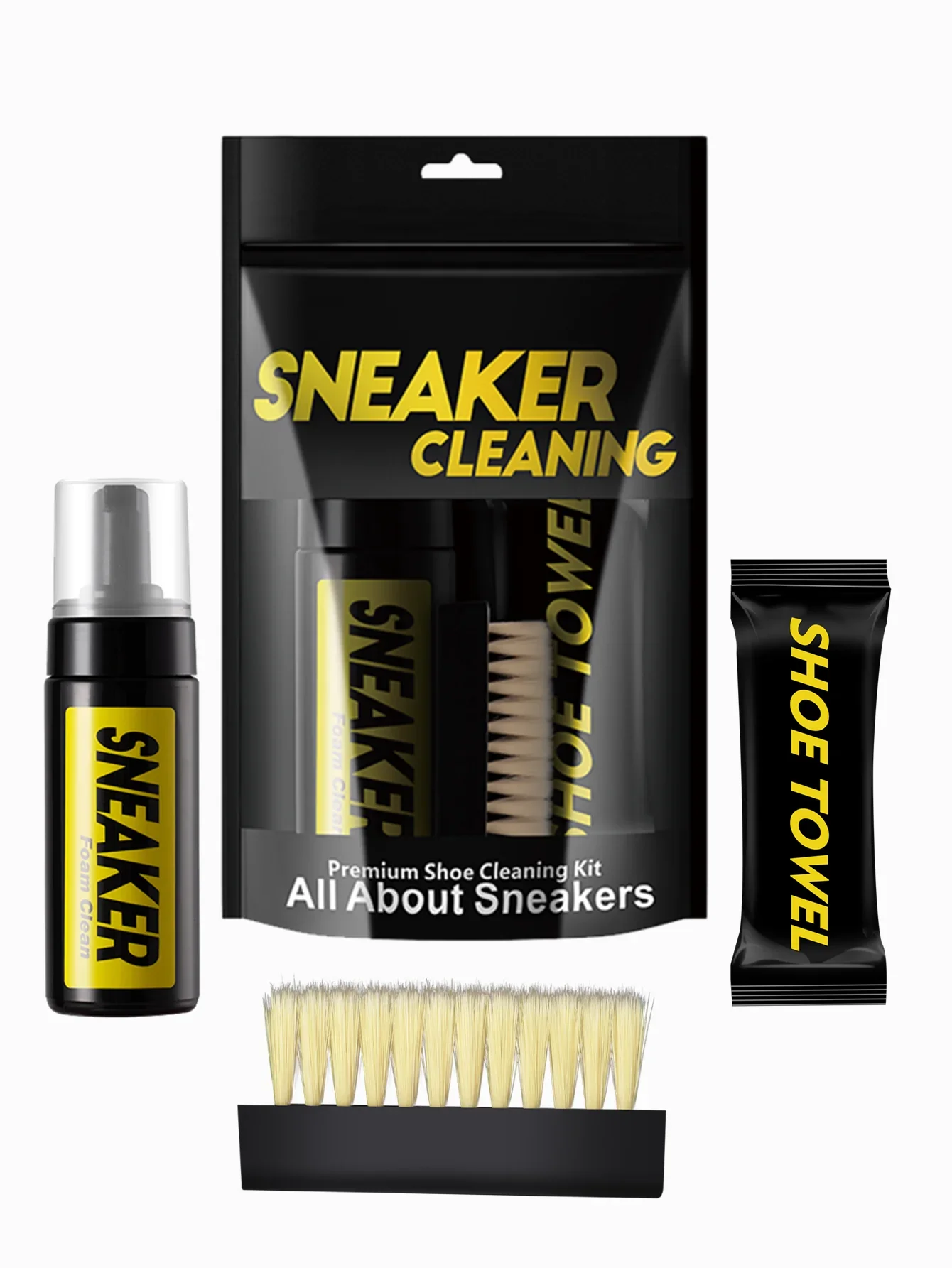 Shoe Cleaner Kit for Sneaker Water-Free Foam Sneaker Cleaner 5.3Oz with Shoe Brush and Cloth Work on White Shoe Suede Boot shoe care kit shoe cleaner shoe brush