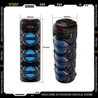 ZQS8301 02 08 09RGB Wireless 40W High Power Bluetooth High Sound Quality Long Battery Life Stage Speakers LED Light Multimedia 1