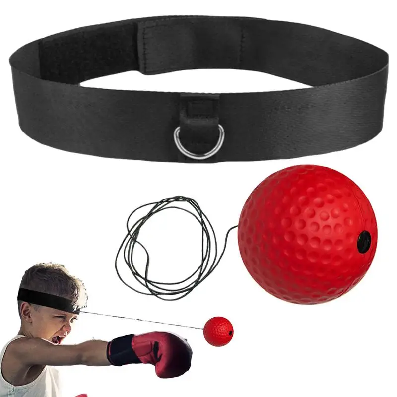 Boxing Reflex Ball Headband Set Child Boxing Training Headband React Ball Workout Equipment Beginners Fitness Reflex