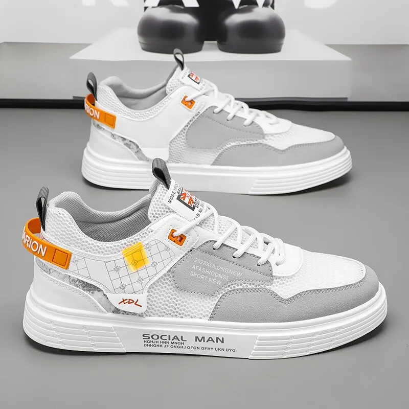 Men's Shoes Summer Breathable Mesh Shoes Hollow Casual Trend Sports Board Shoes - Image 2
