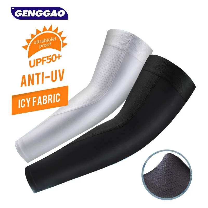 

1 Pair Arm Covers Ice Silk Sleeves Quick-drying Sunscreen Sleeve Perfect for Cycling,Driving,Running,Football Outdoor Activities