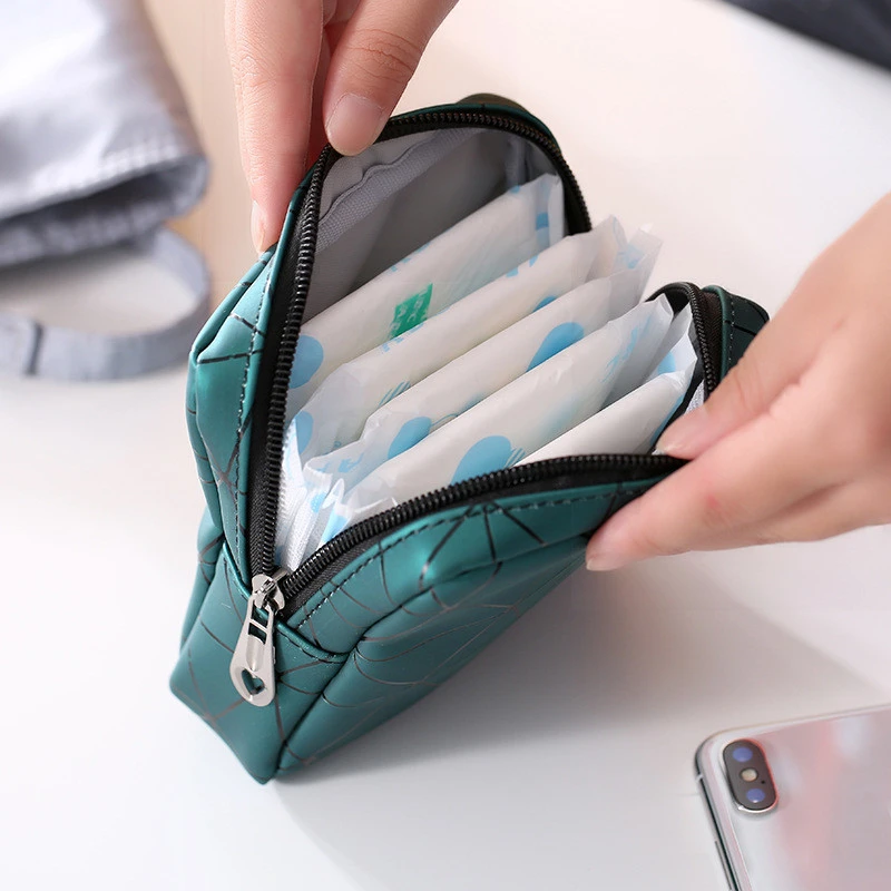 Pu Napkin Tampon Storage Bag Waterproof Sanitary Bag Travel Organizer Bags Women Aliexpress