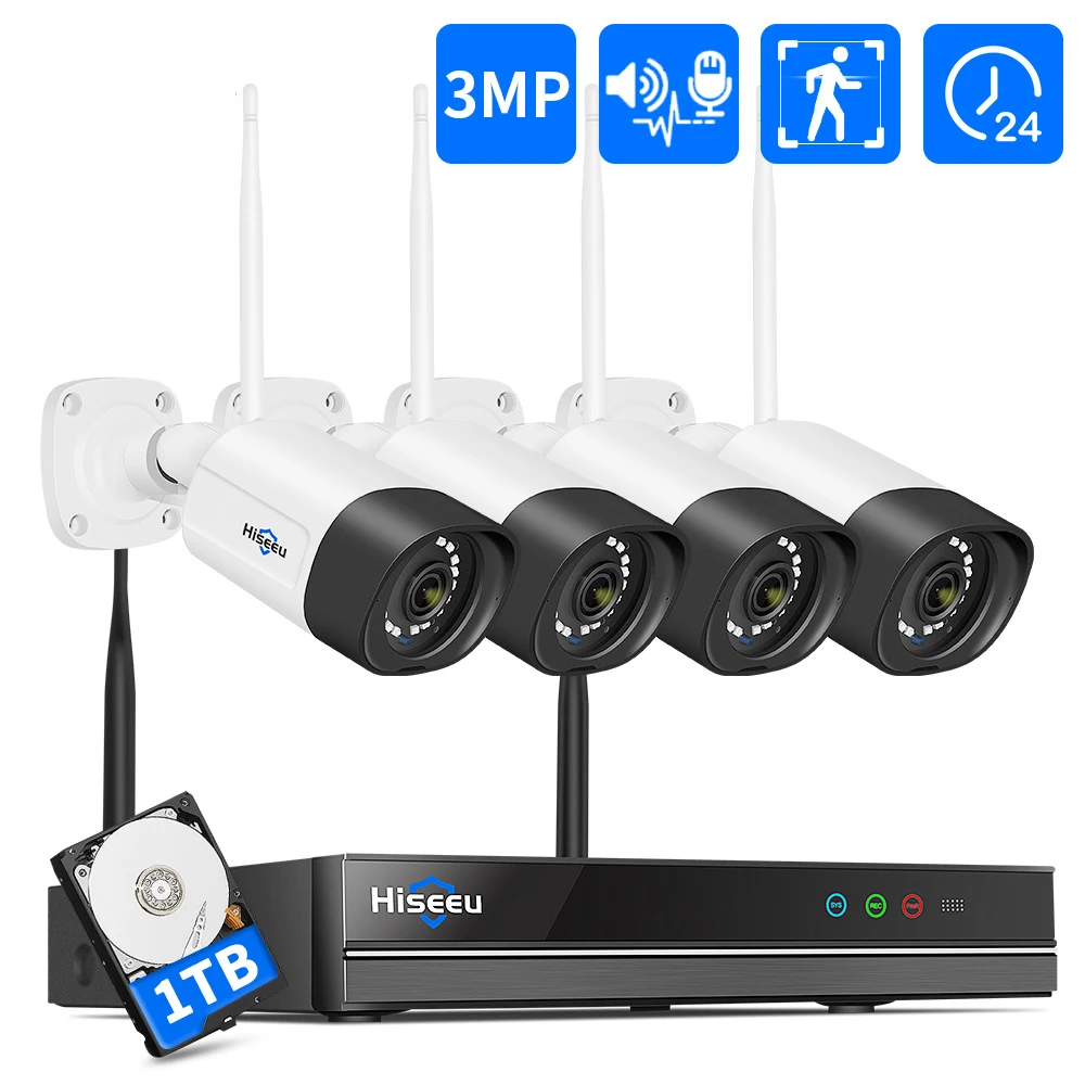 4PCS Ip Camera 1080P Videcam Security Protection Smart Home Video Surveillance Cameras with Wifi 3MP Outdoor Mini |