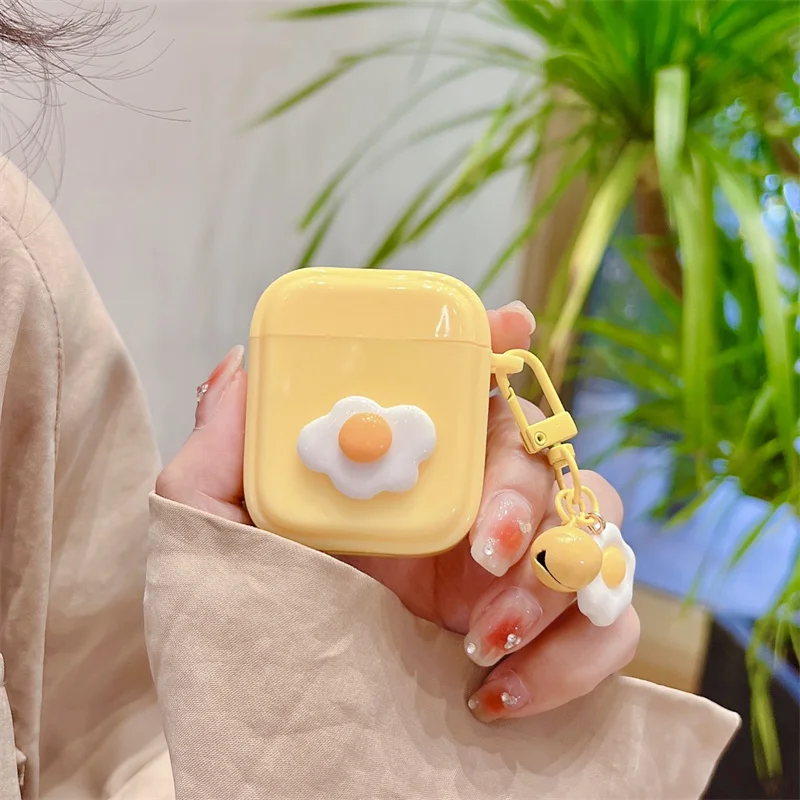 Earphone Case for AirPods Pro Cute Creative Toast Poached Egg