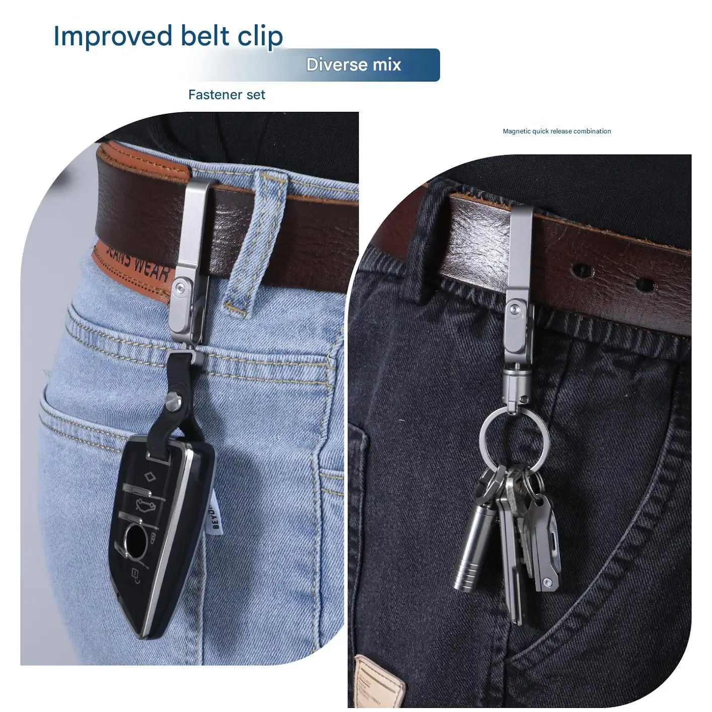 Titanium Alloy Keychain Multifunctional Unboxing Device Quick Release Bottle Opener With Lock To Prevent Accidental Opening