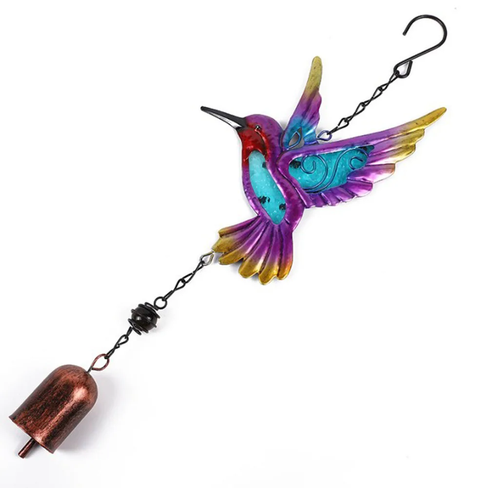 

Wind Chime Hummingbirds Dragonflies Metal Glass Painted Crafts Hanging Pendants Bell Aluminum Pipe Home Courtyard Hanging Decors