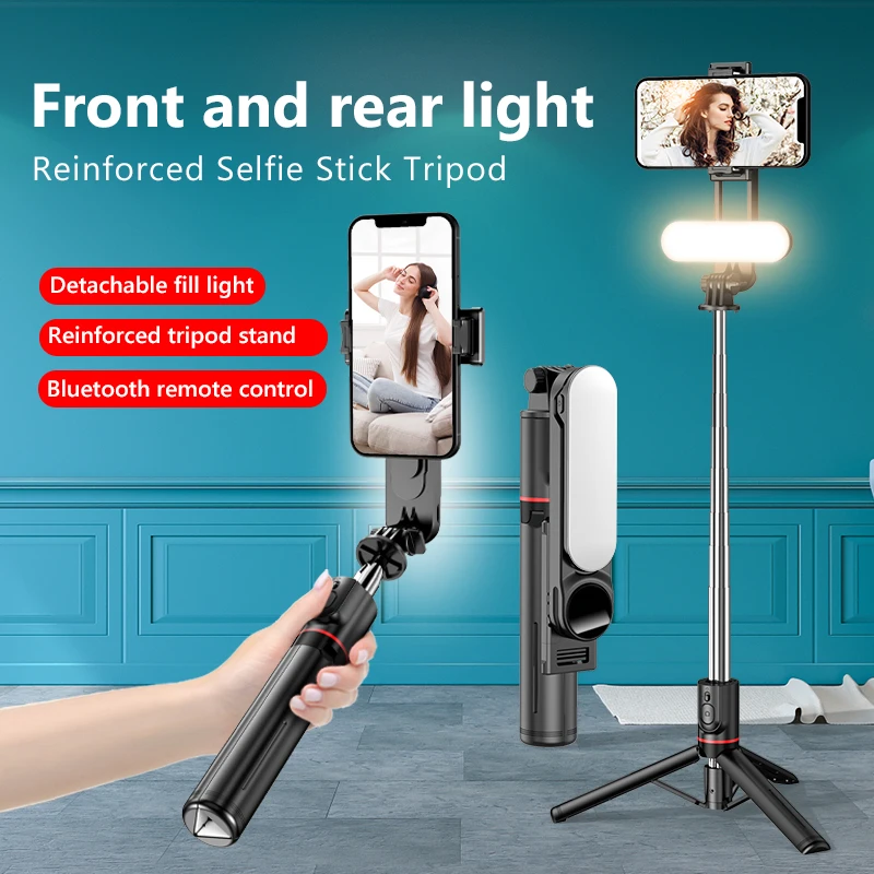 Selfie Stick KEELEAD L15 with Fill Light Foldable Mini Tripod Wireless Bluetooth Remote Shutter for iPhone Smartphones selfie stick tripod selfie stick sports camera selfie stick cell phone selfie stick smartphone selfie stick phone selfie tripod