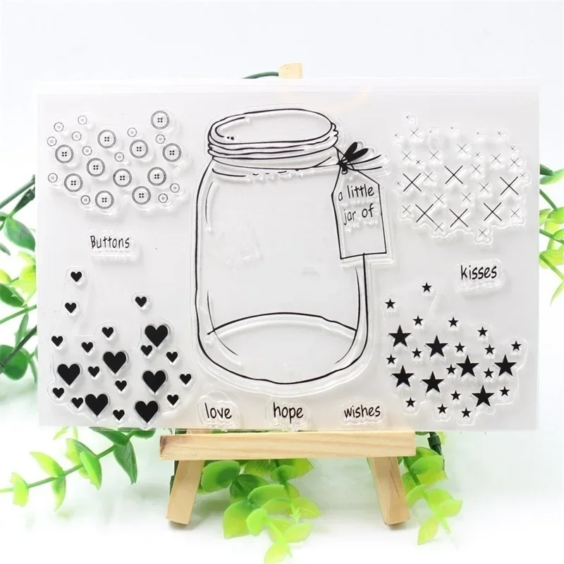 Clear Stamp Bottle Transparent Clear Silicone Stamp for DIY Scrapbooking Photo Album Decorative clear stamps clear rubber stamps