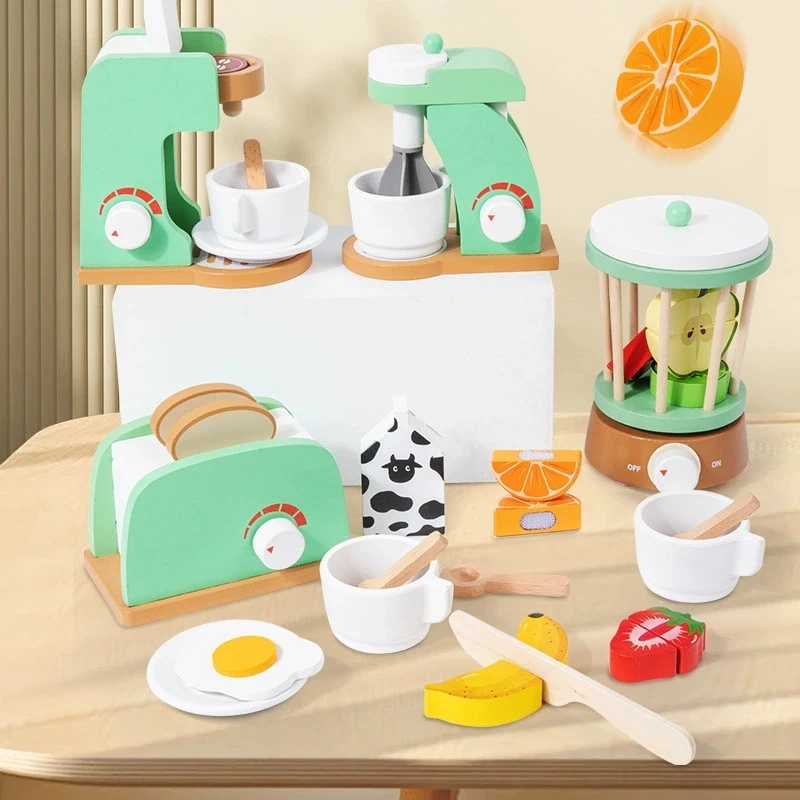 Funny Children's Kitchen Wooden Simulation Kitchen Set Fruit and Vegetable Cutting Fun Parent-child Interactive Toy Gift