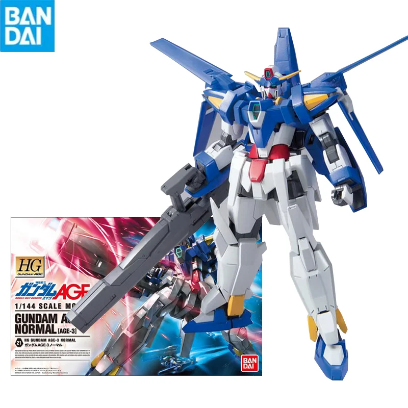 

Bandai Gunpla Hg 1/144 Gundam AGE-3 Normal Assembly Model Movable Joints High Quality Collectible robot kits Models Kids Gift