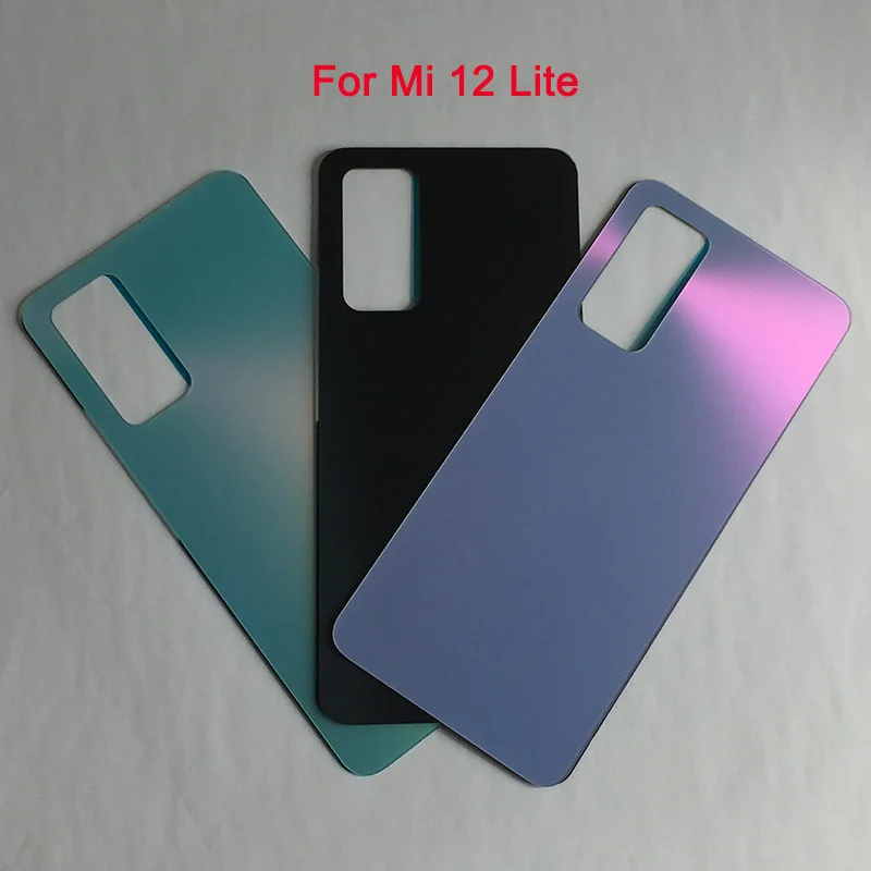 

Задняя крышка батарейного отсека для Xiaomi Mi 12 Lite Mi12, заднее стекло 3D, задняя крышка корпуса Xiaomi Mi 12 Lite, задняя крышка батарейного отсека