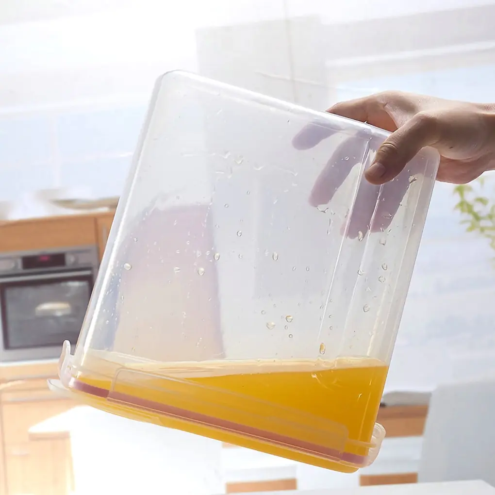 Storage Box Plastic Cereal Storage Container 4L Buckle Airtight Dry Food Dispenser Snacks Fresh Keeping Box storage box plastic storage bottle cereal box
