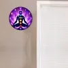 Meditating Namaste Lotus Pose Print Acrylic Wall Clock For Living Room Colorful Chakra Modern Design Home Decor Yoga Wall Watch 3