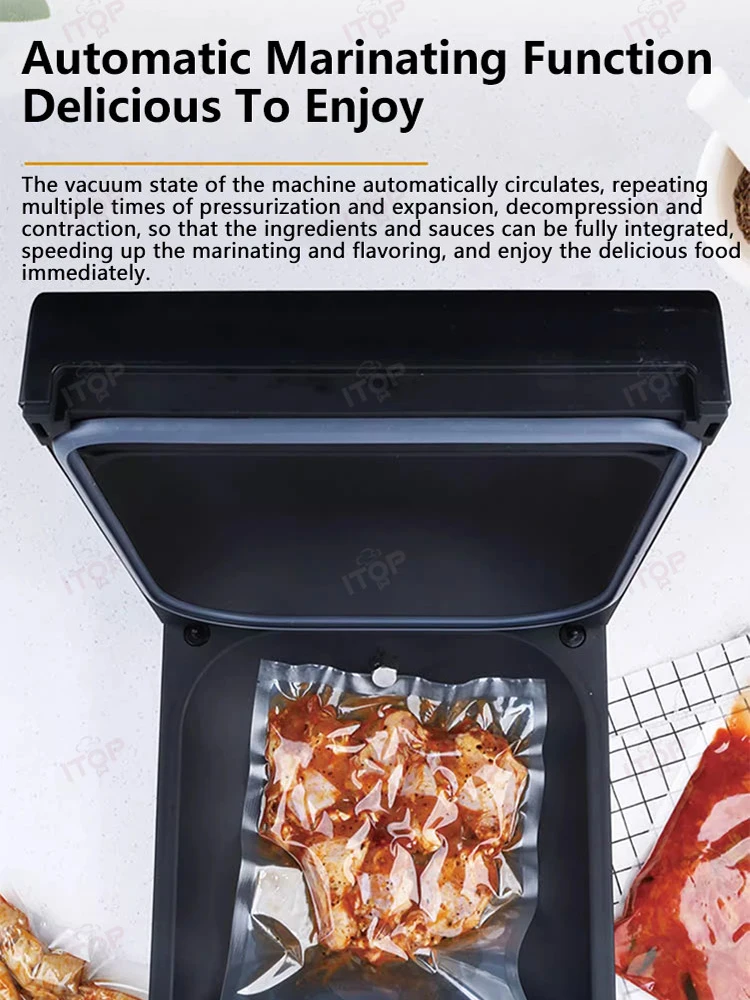 ITOP Chamber Vacuum Sealer-95kpa 254mm Sealing Length Household/Commercial