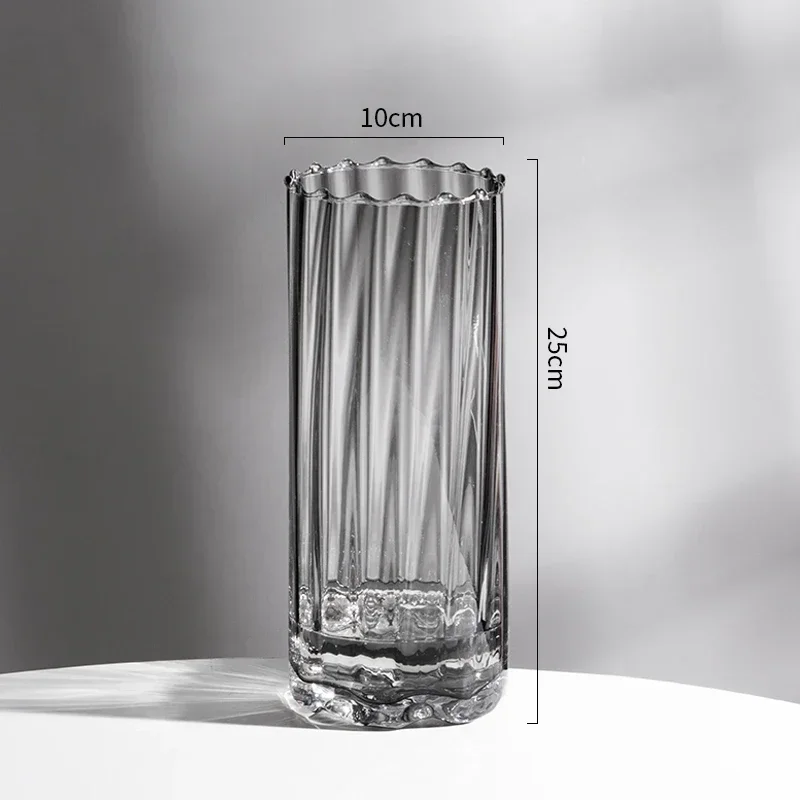 

Домашний горшок, розовое украшение, ваза для гидропоники, современная стеклянная Пионовая прямая настольная поделка, цветок