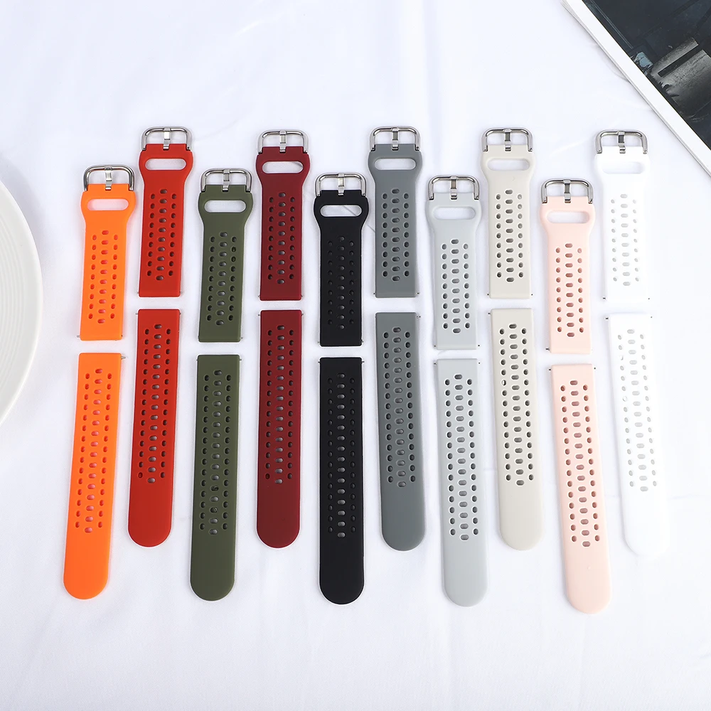 Enhanced Silicone Sport Strap - Breathable and Comfortable Watchband Accessory