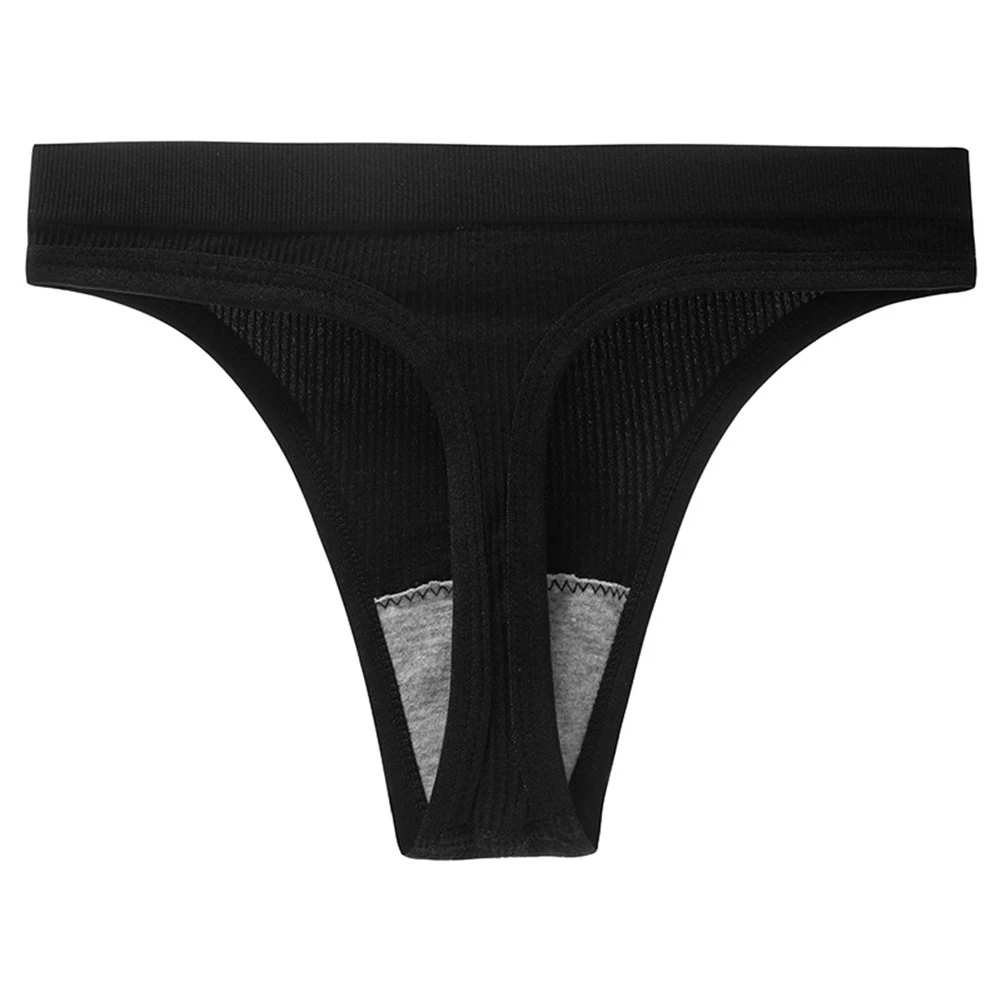 

1pc Women's Thongs Briefs Cotton Underwear Lingerie Solid Color G-Strings T-Back Female Panties Underpants