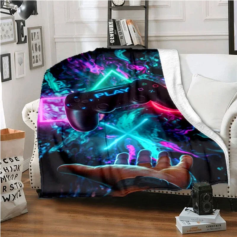 

Game Handle Warm Soft Fashion Blanket Plush Sofa Picnic Blanket Bed Blanket