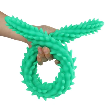 Super Long Silicone Double Head Mace Massage Stick Sm Dragon Scale Tentacle Raised Dildos Lesbian Masturbator Fake Penis Gay Toy 5