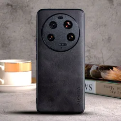 Luxury Vintage Leather Skin Phone Case - Elegant and Stylish Coque Cover for Xiaomi 13 Ultra (Black)
