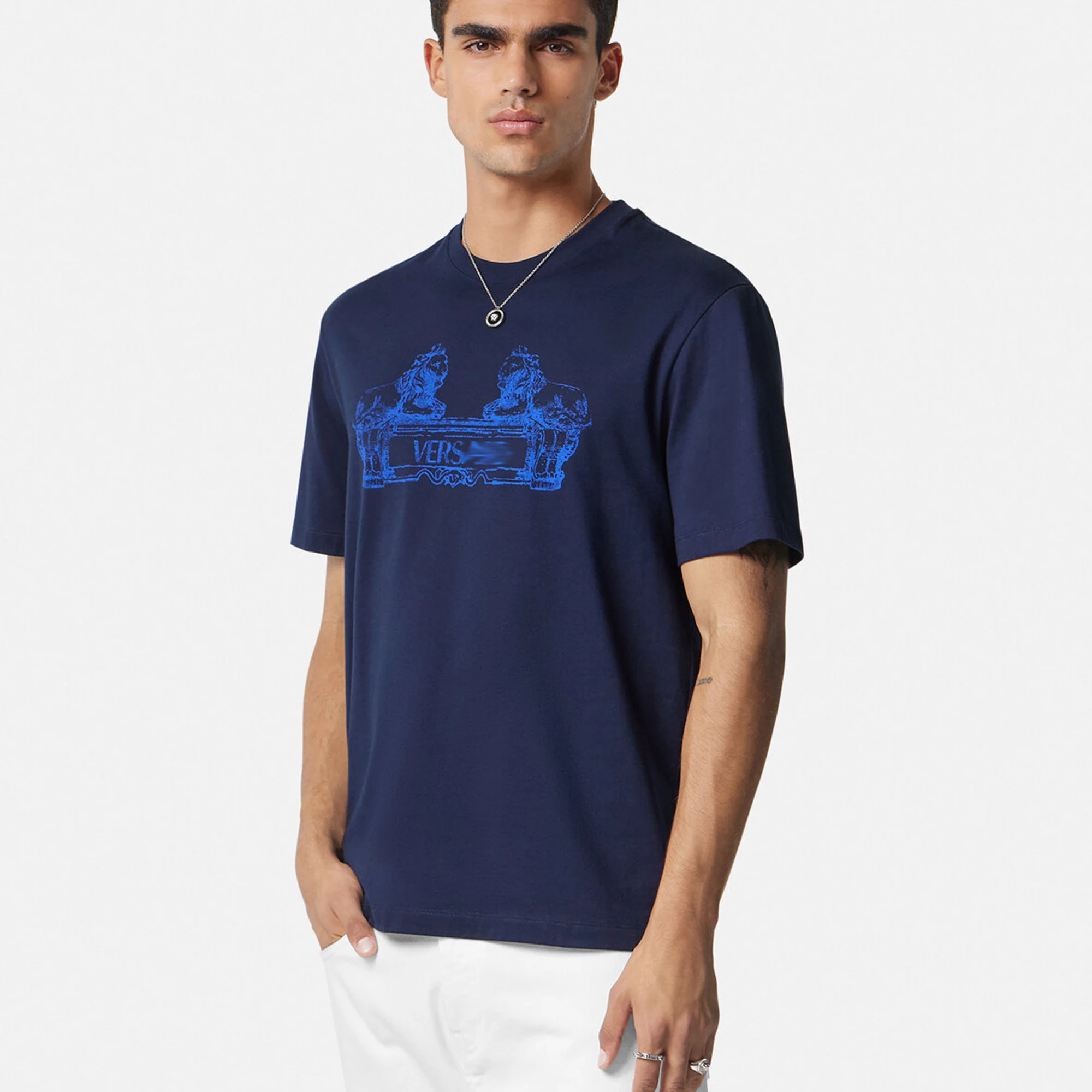 

Classics Men's T-Shirts 100% Cotton Casual T-shirt for Men Printed Short Sleeve Loose And Breathable Clothing Fashionable